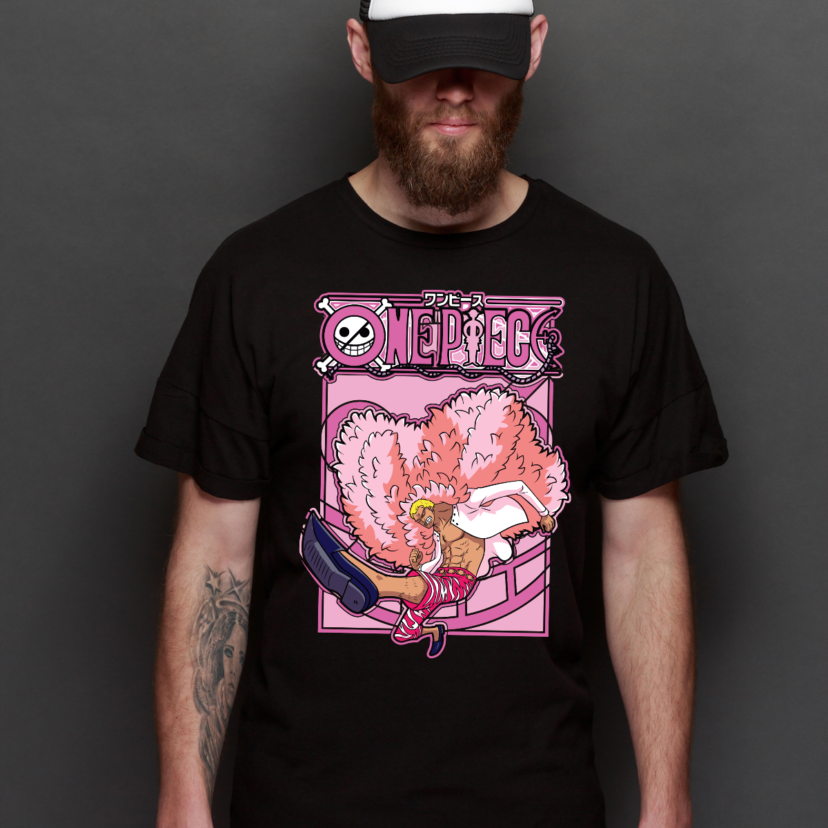 One Piece Donquixote Doflamingo V2 T-shirt Japanese Anime Tee