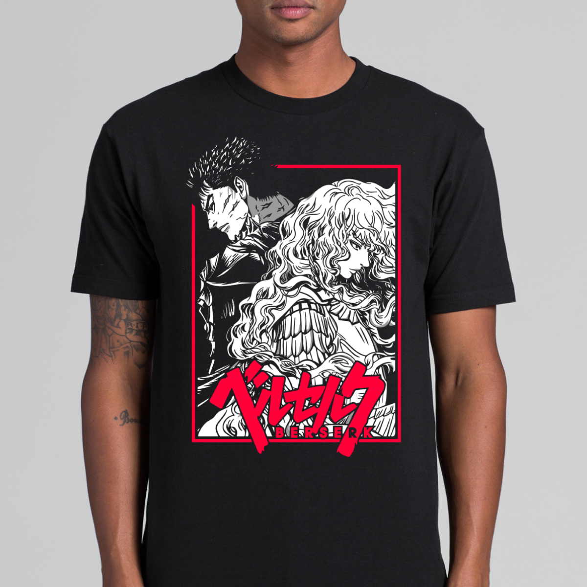 Berserk V7 T-Shirt Cotton Block Tee Japanese Anime