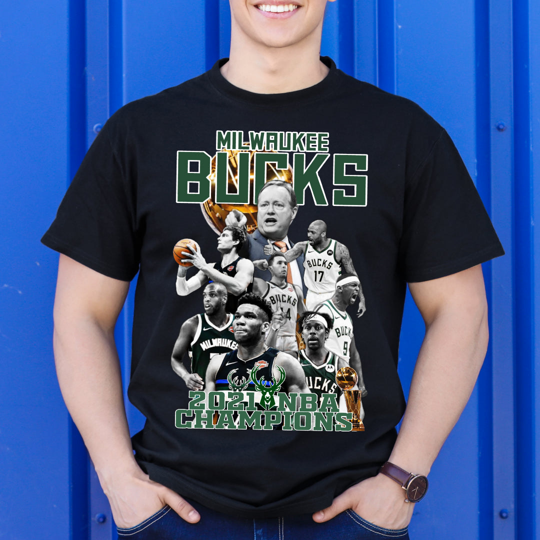 Milwaukee Bucks NBA T-Shirt Sport Athlete Family Tee