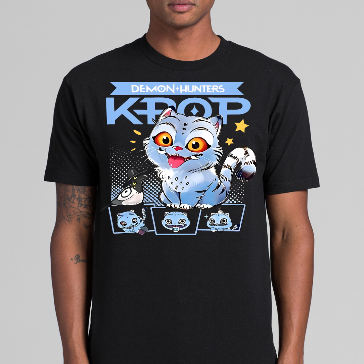 K-pop Demon Hunters Derpy Tiger and Sussie Magpie T-shirt Animation Movie Tee