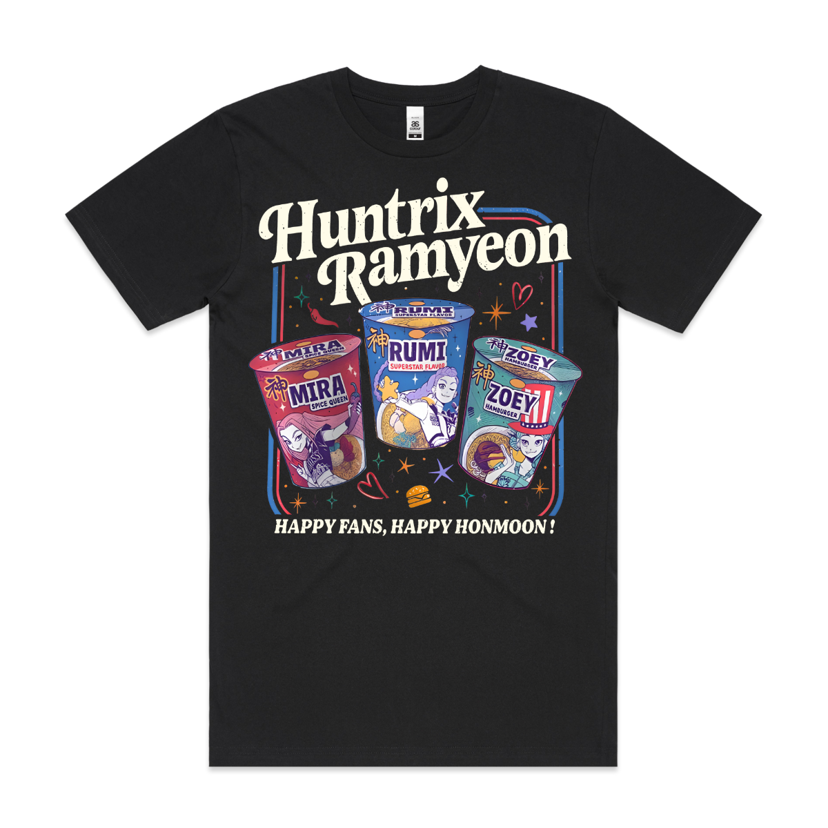 K-pop Demon Hunters Huntrix Ramyeon V2 T-shirt Animation Movie Tee