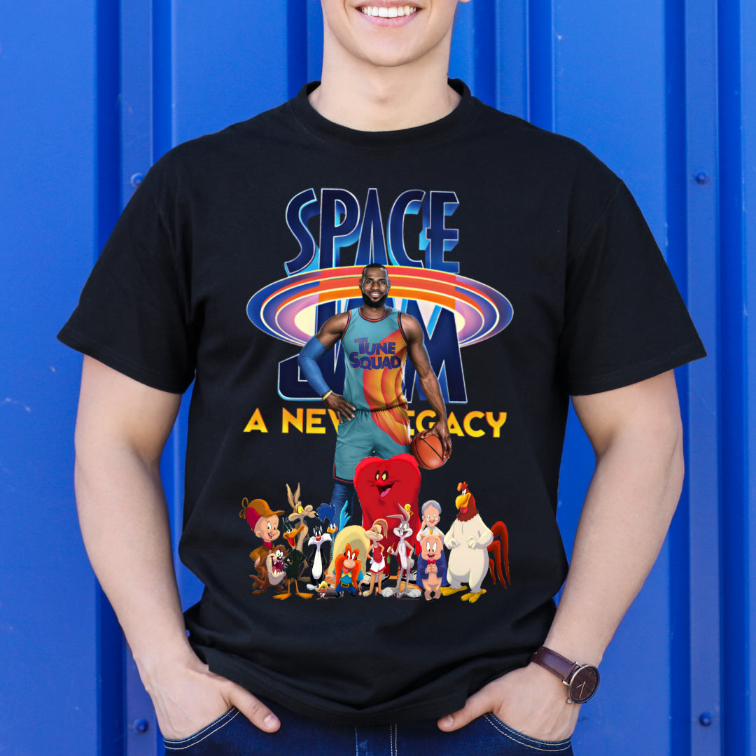 Space Jam Movies T-Shirt Cotton Block Tee