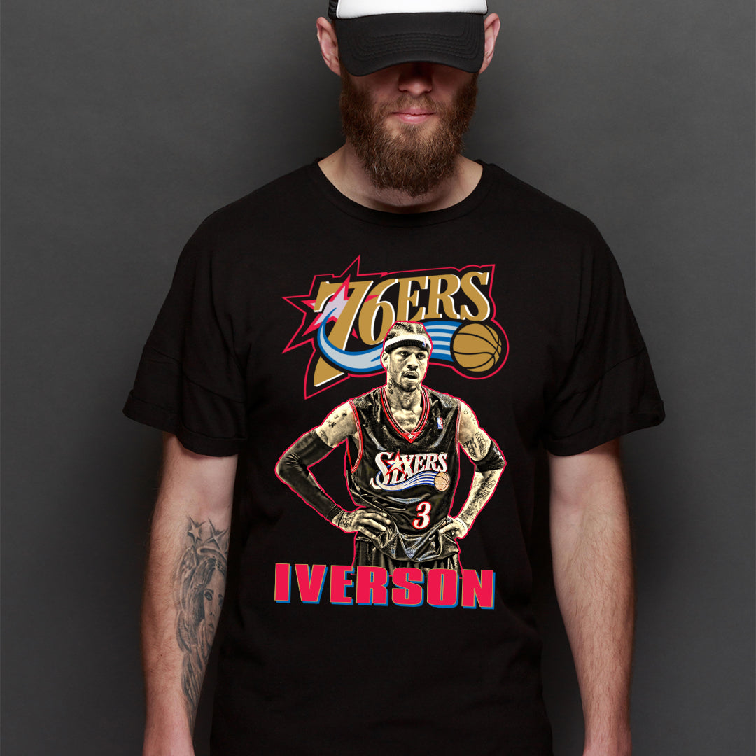 Allen Iverson NBA T-Shirt Sport Athlete Family Tee