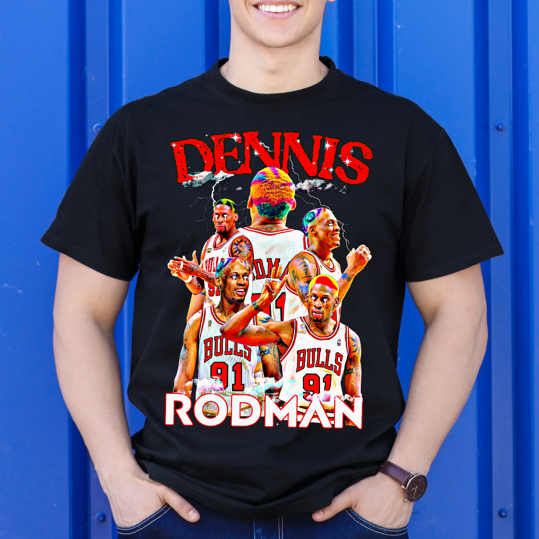 Dennis Rodman V2 NBA T-Shirt Sport Athlete Family Tee