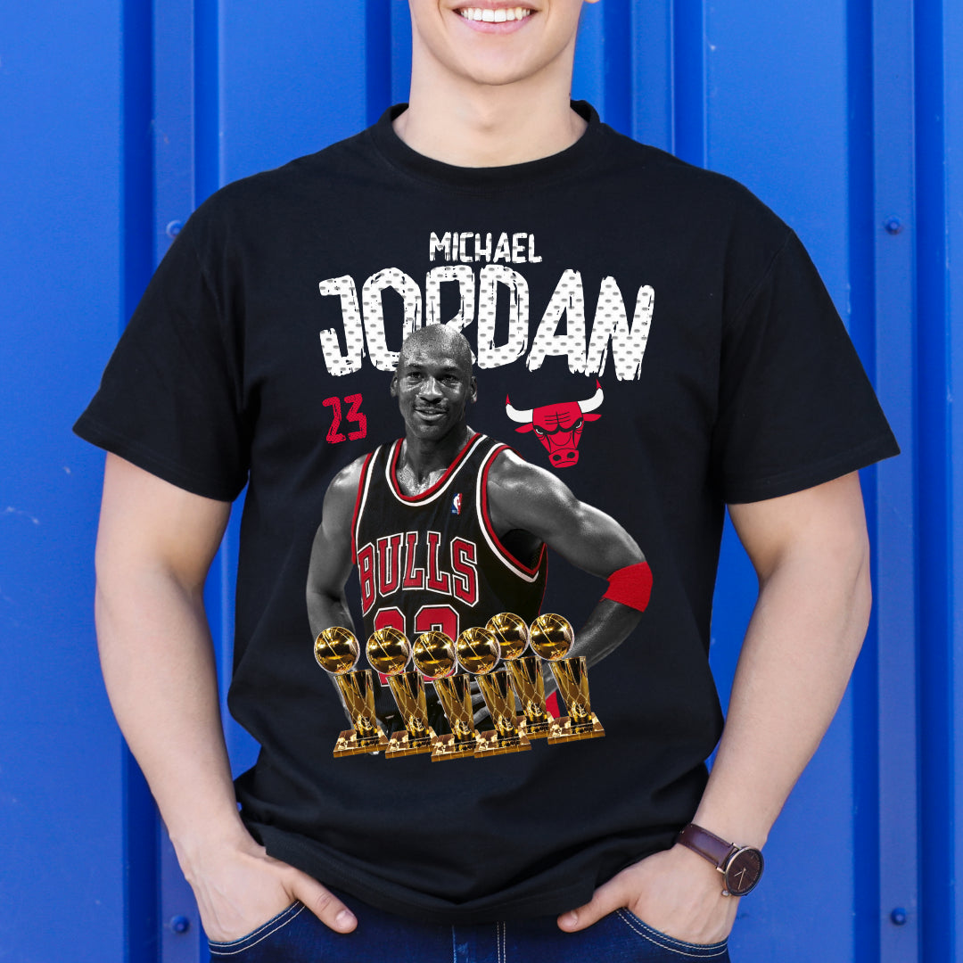Michael Jordan V2 NBA T-Shirt Sport Athlete Family Tee