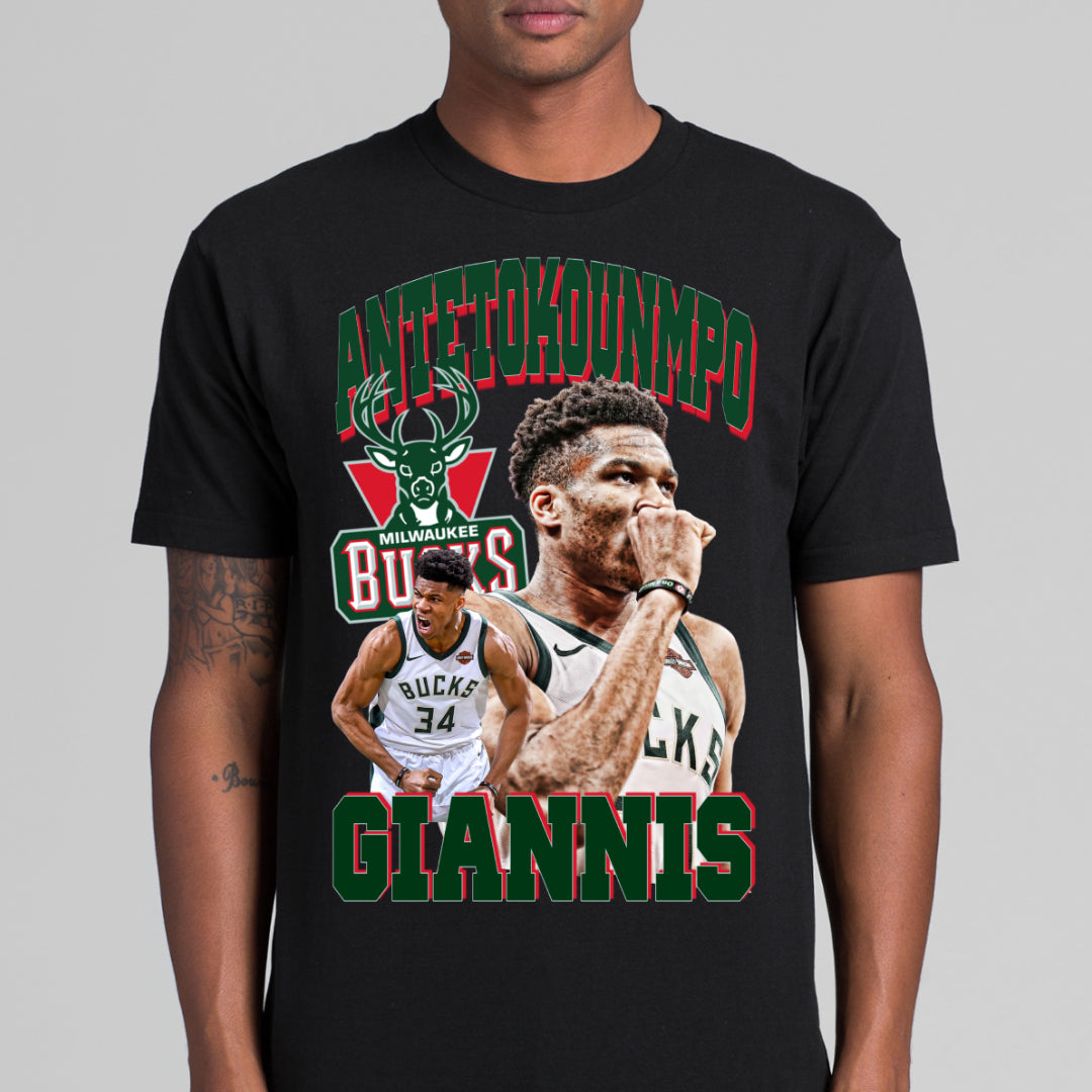 Giannis Antetokounmpo V2 NBA T-Shirt Sport Athlete Family Tee