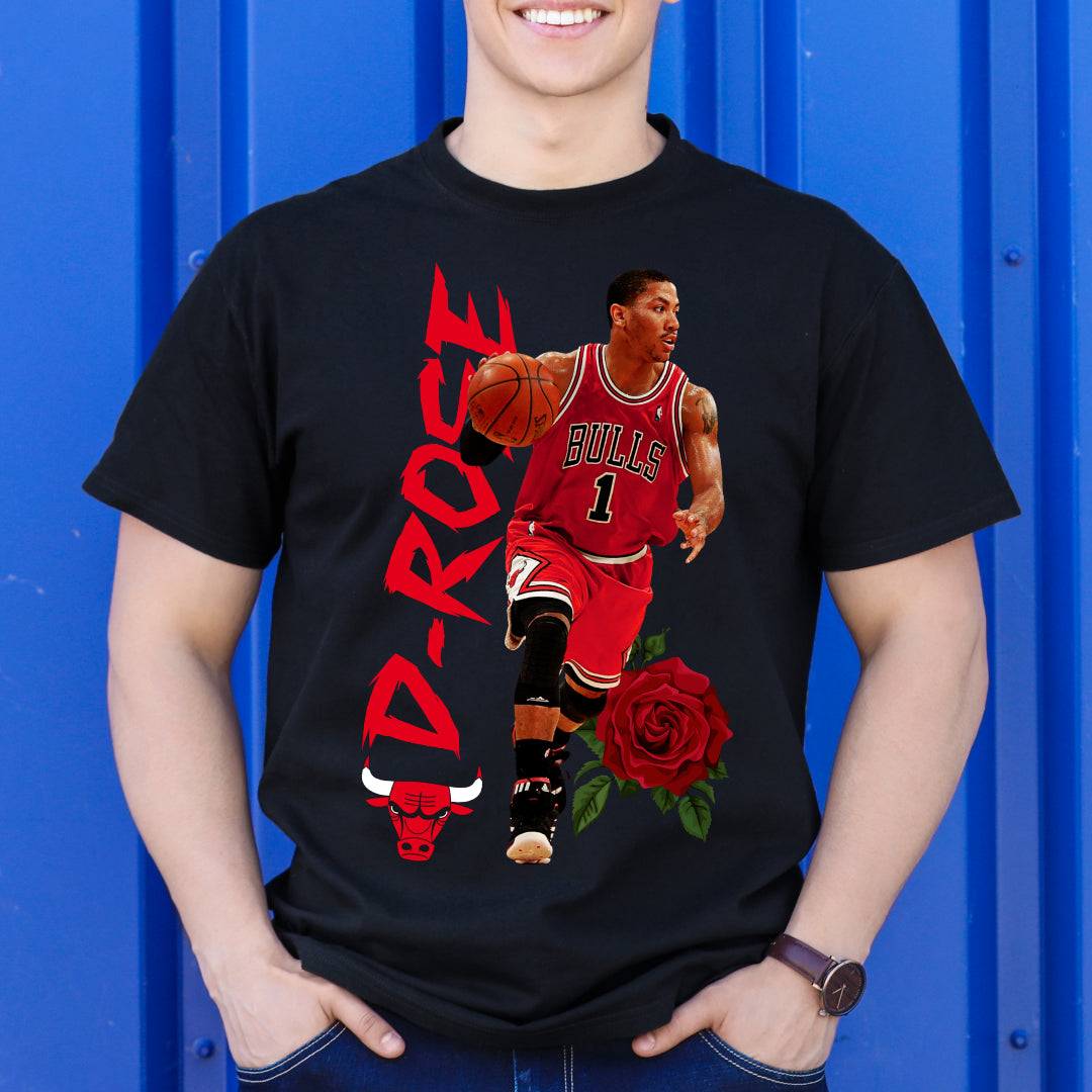 Derrick Rose NBA T-Shirt Sport Athlete Family Tee