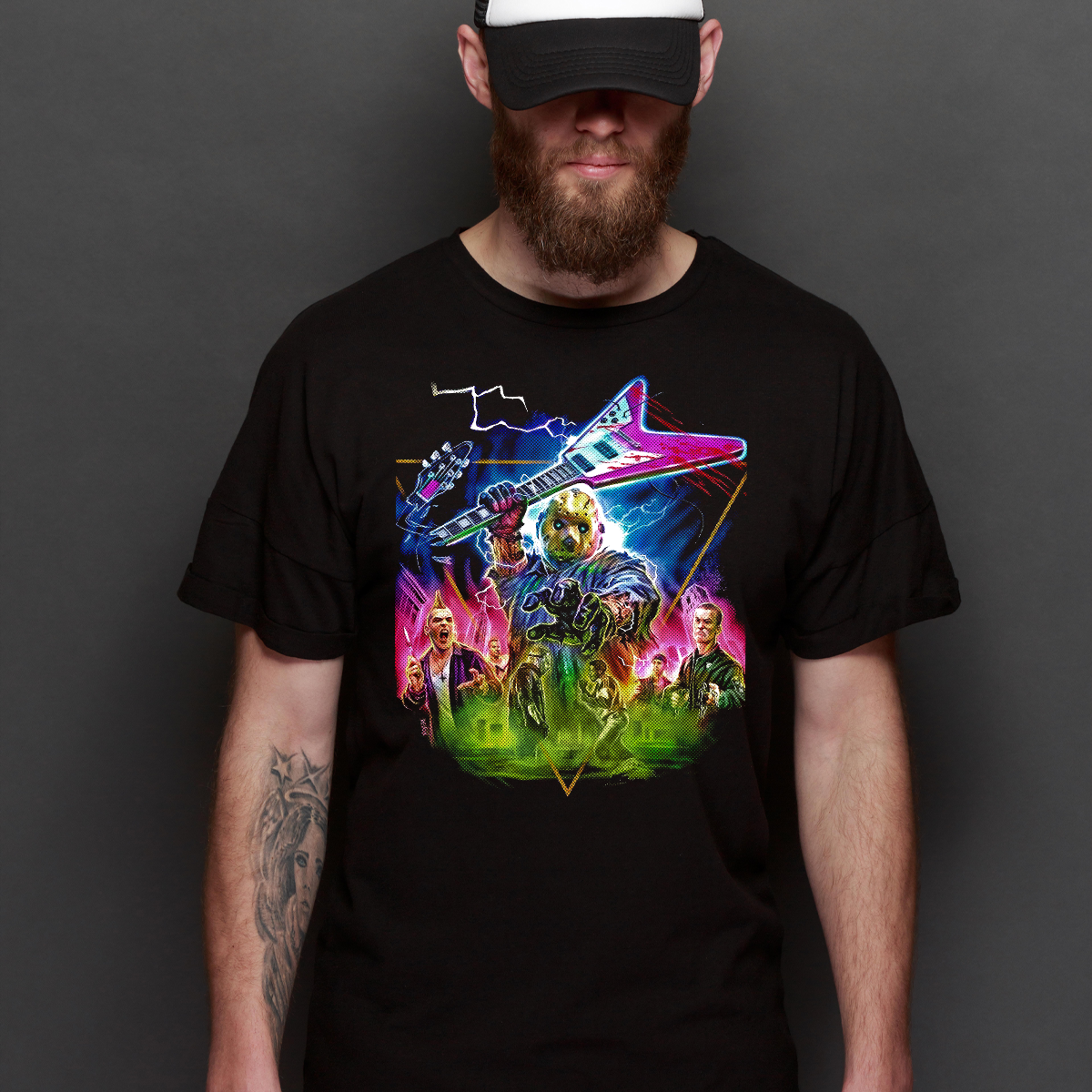 Jason Friday The 13th V4 Horror Movie T-Shirt Tee