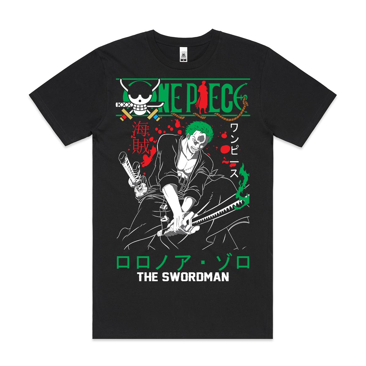 One Piece The Swordman Zoro T-Shirt Japanese Anime Tee