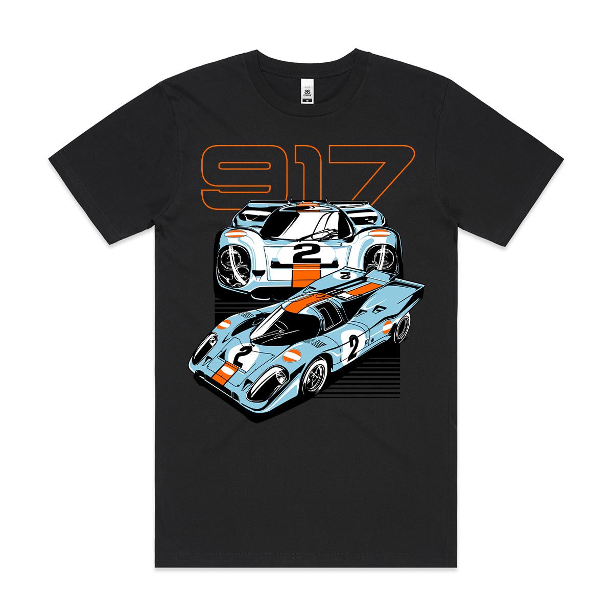 Porsche 917 Black T-Shirt Garage Speed Tee