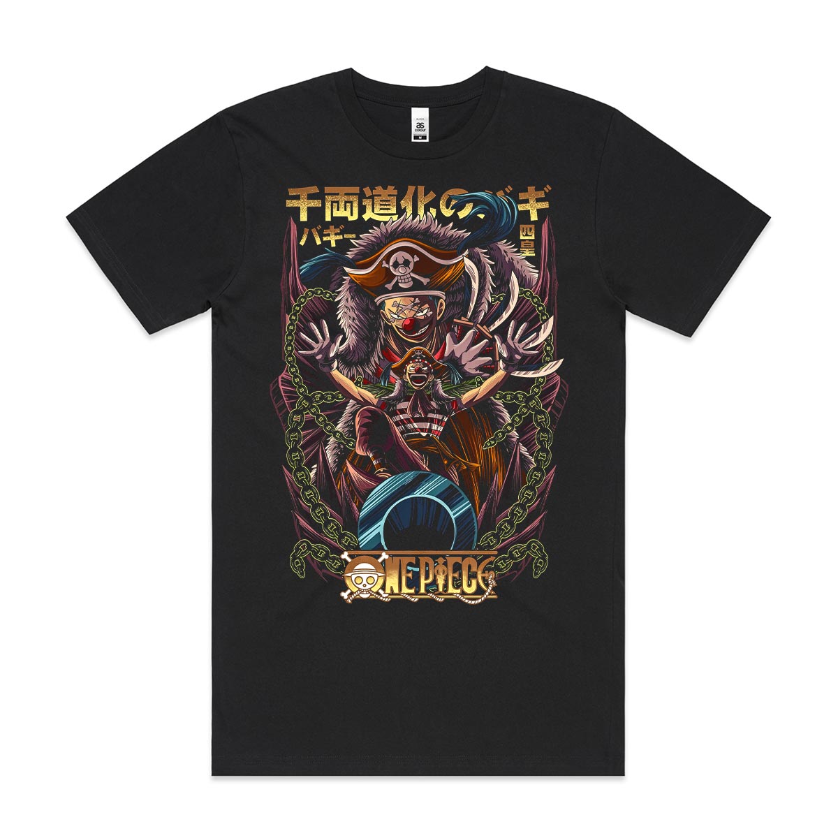 One Piece 4 emperors Buggy T-Shirt Japanese Anime Tee