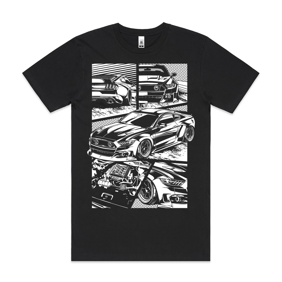 Ford Mustang Family V2 T-Shirt Speed Garage Tee