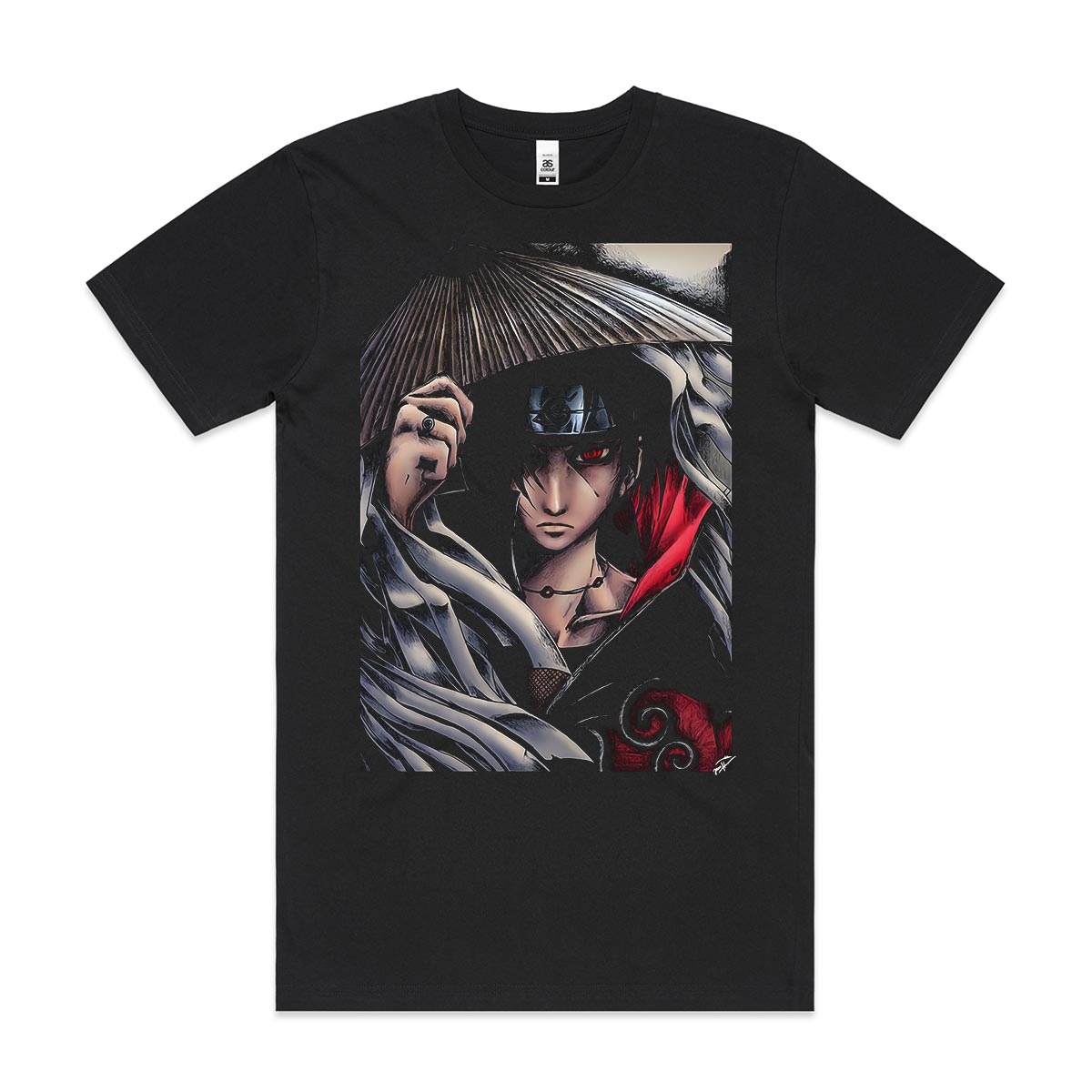Naruto Itachi Uchiha T-Shirt Cotton Block Tee Japanese anime