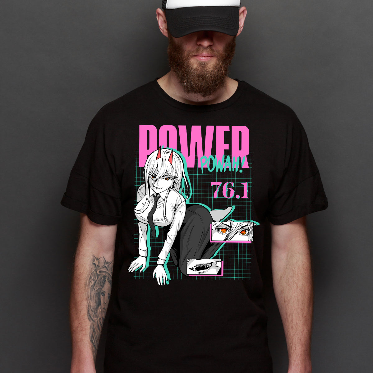 Chainsaw Man V4 T-Shirt Cotton Block Tee Japanese anime Tee