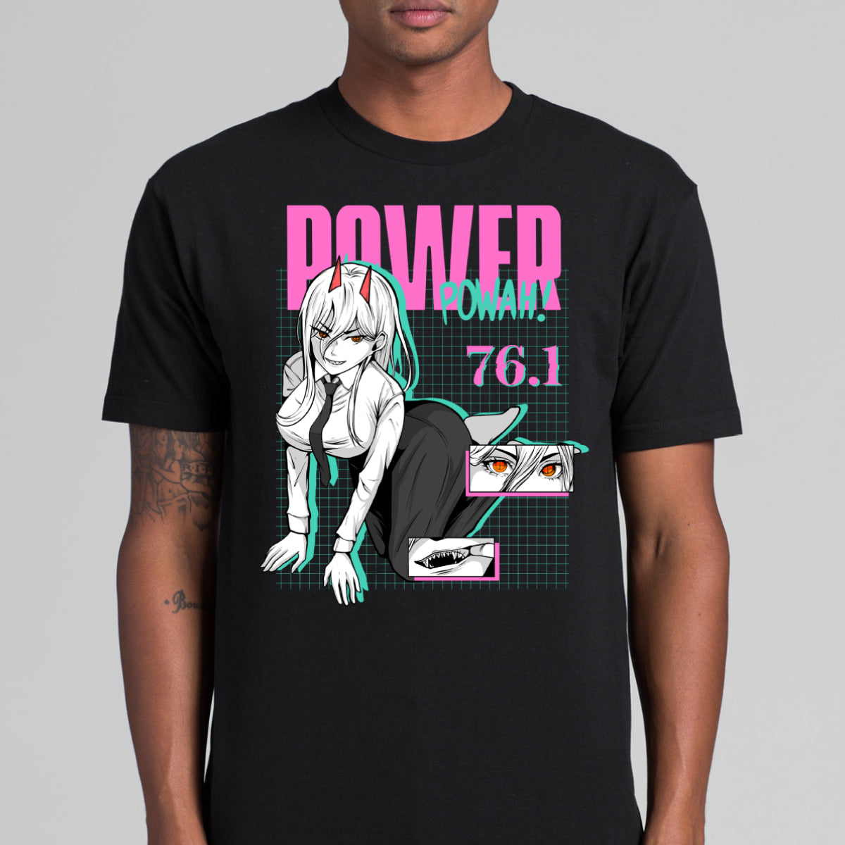 Chainsaw Man V4 T-Shirt Cotton Block Tee Japanese anime Tee