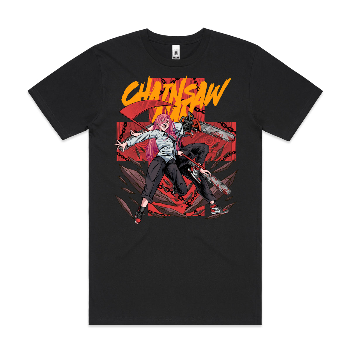 Chainsaw Man V3 T-Shirt Cotton Block Tee Japanese anime Tee