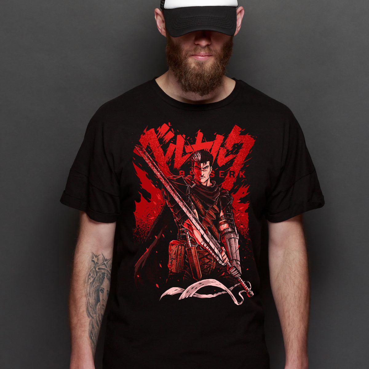 Berserk V3 T-Shirt Cotton Block Tee Japanese Anime