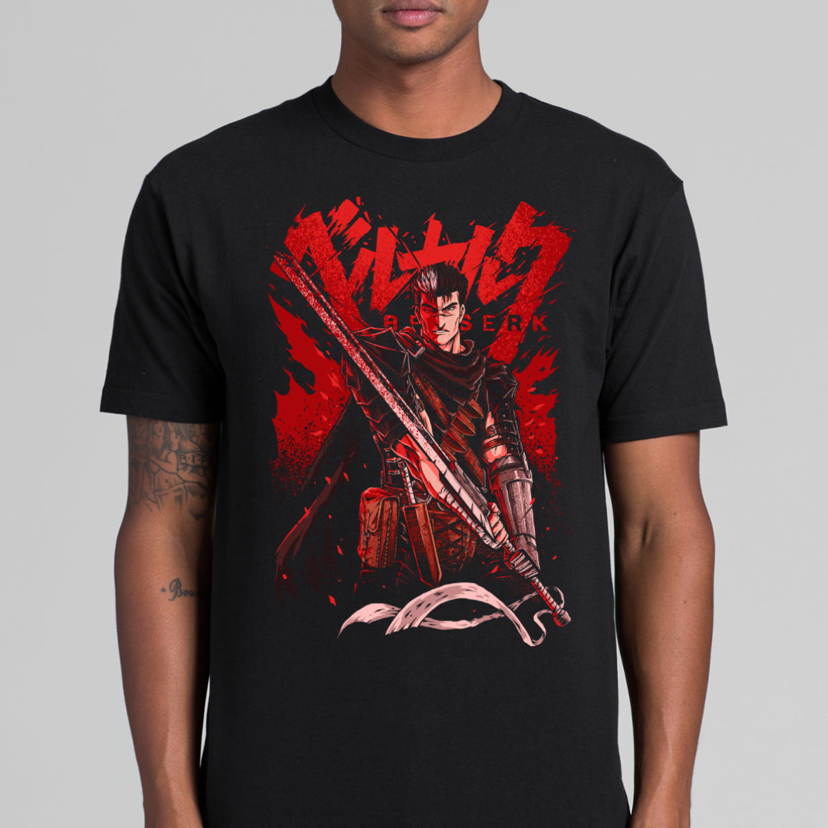 Berserk V3 T-Shirt Cotton Block Tee Japanese Anime