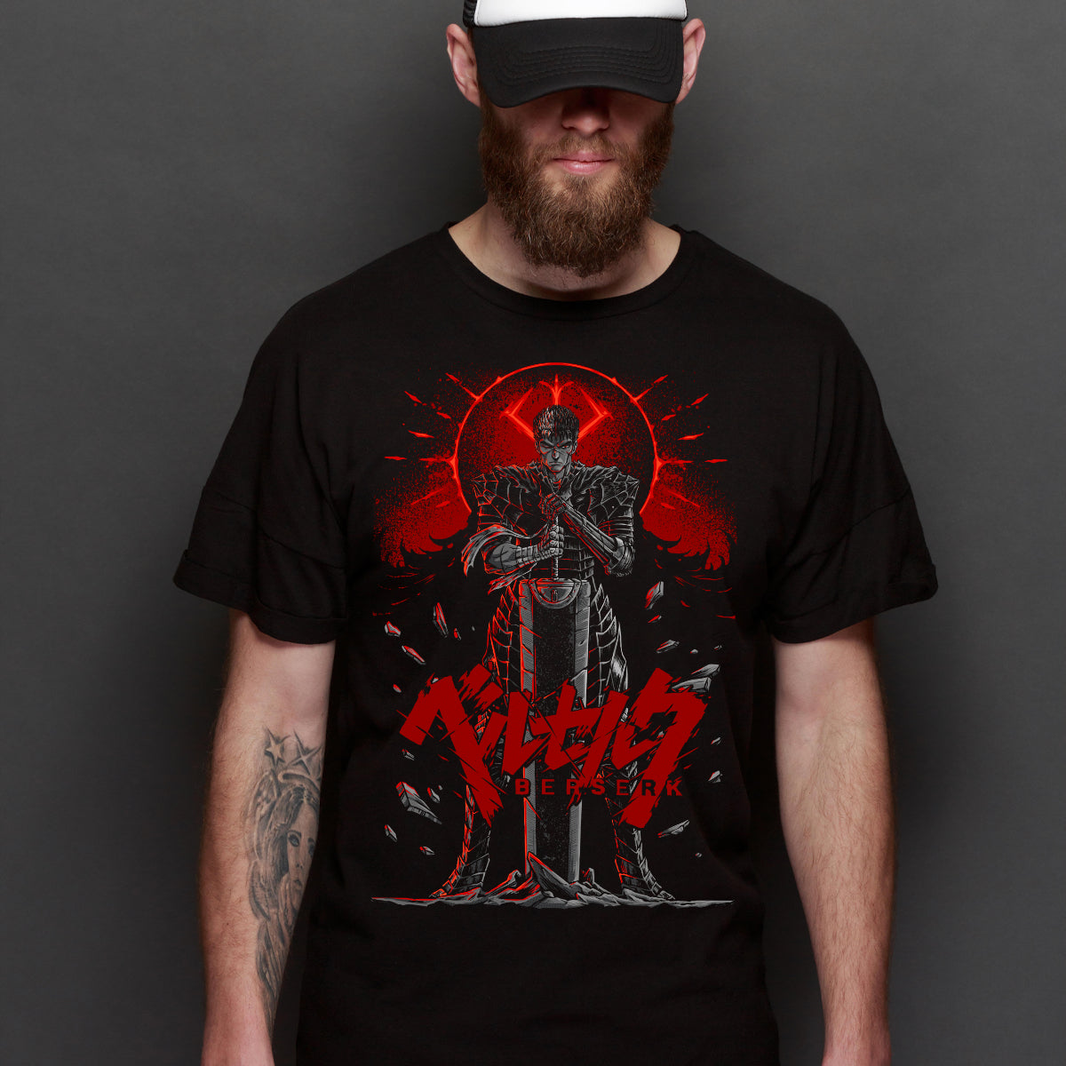 Berserk V4 T-Shirt Cotton Block Tee Japanese Anime
