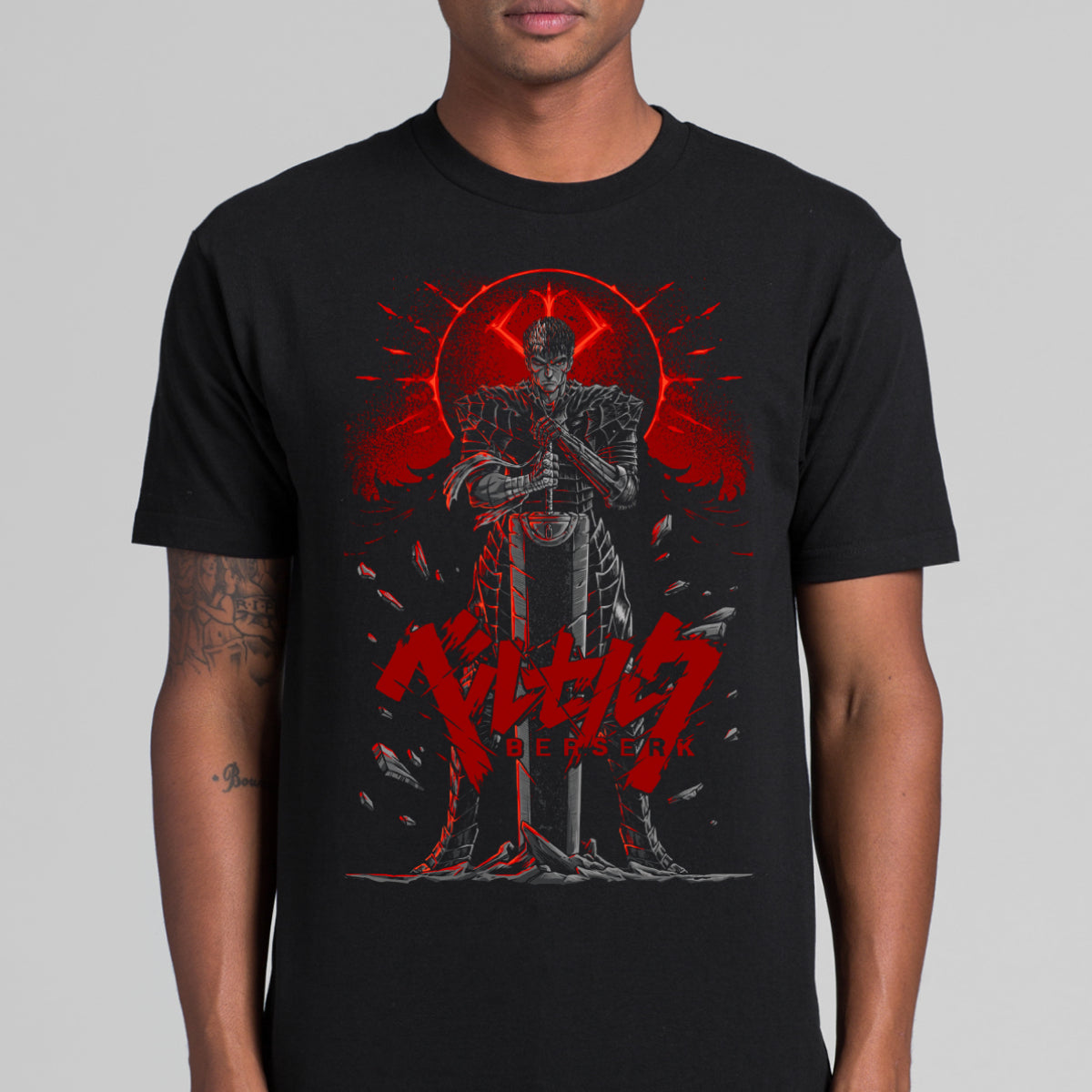Berserk V4 T-Shirt Cotton Block Tee Japanese Anime