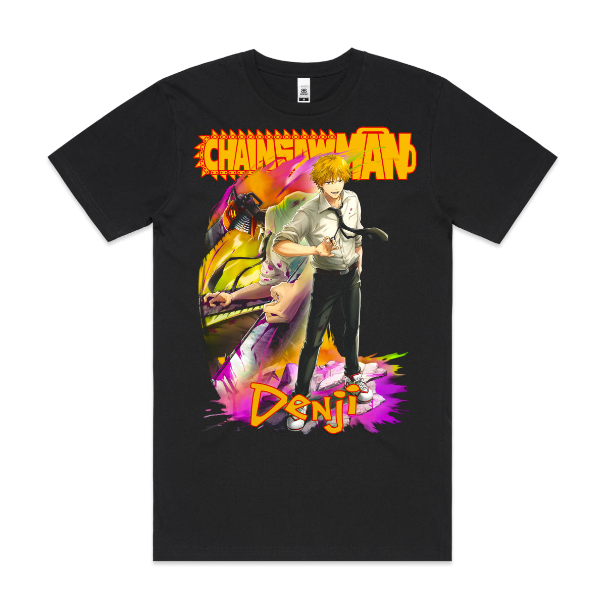 Chainsaw Man V7 T-Shirt Cotton Block Tee Japanese anime Tee