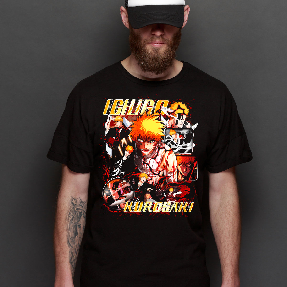 Bleach Ichigo Kurosaki V4 T-shirt Japanese Anime Tee