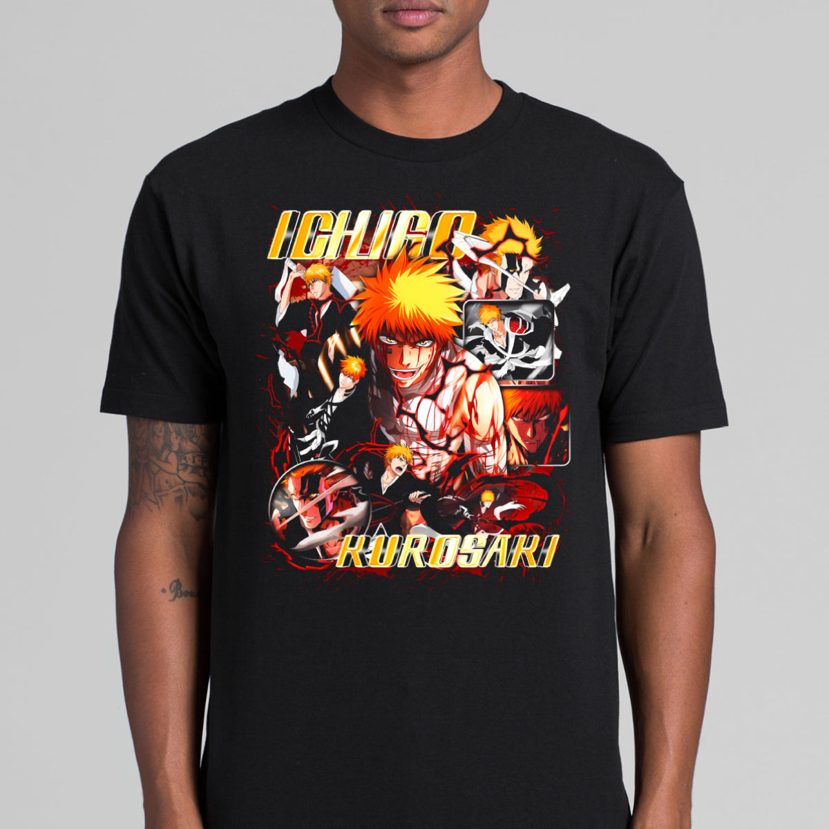 Bleach Ichigo Kurosaki V4 T-shirt Japanese Anime Tee