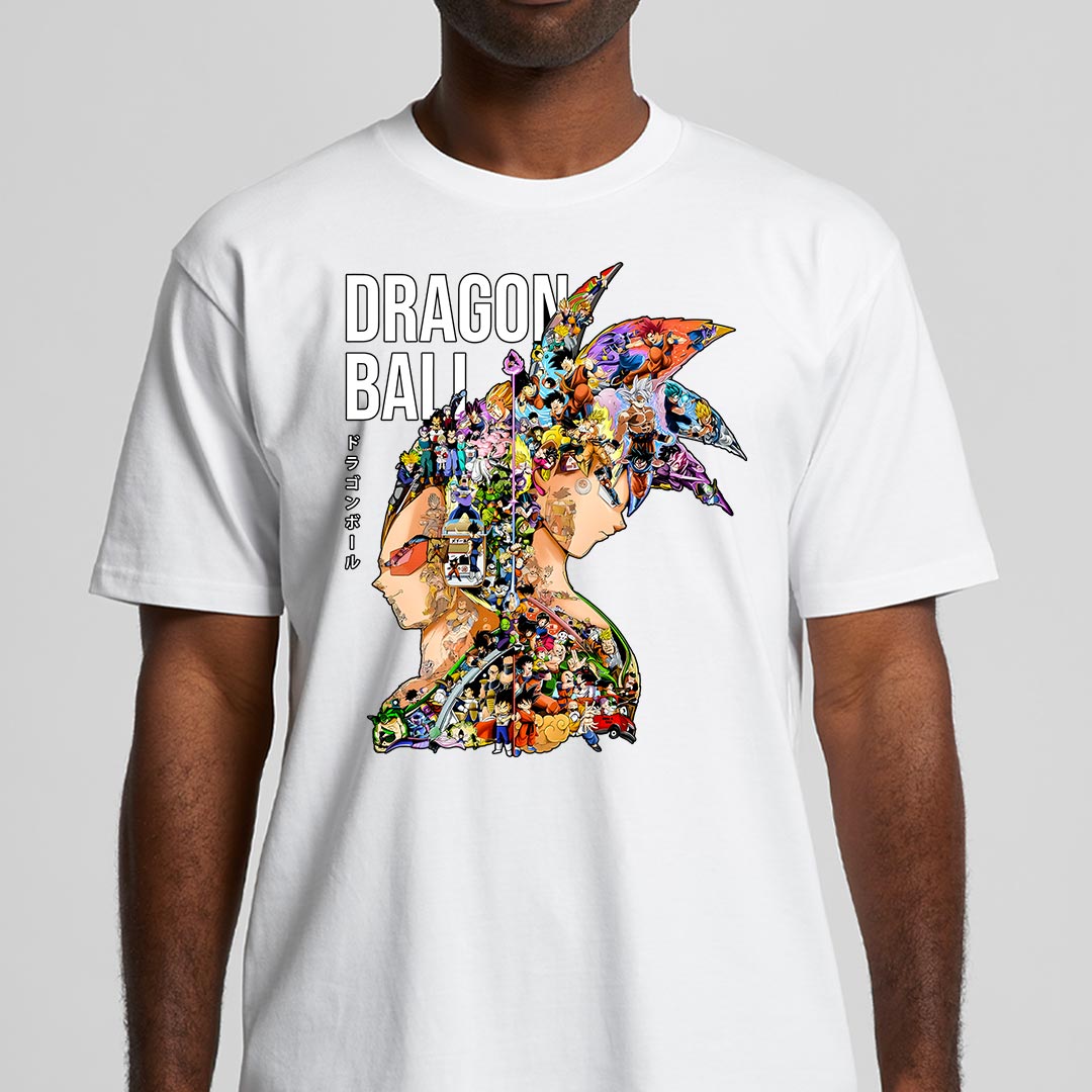 Dragon Ball Goku And Vegeta White T-Shirt Japanese Anime Tee