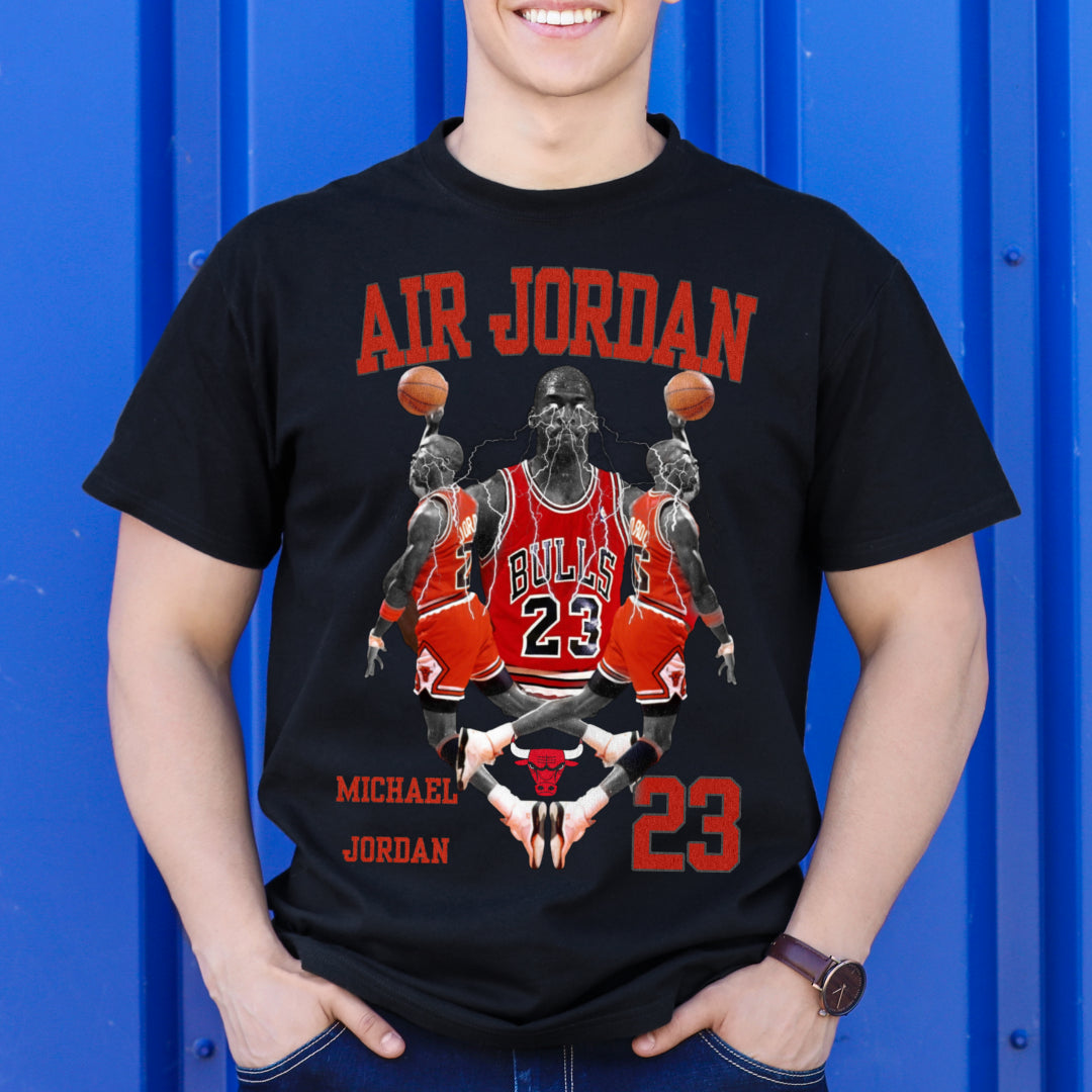 Michael Jordan V5 NBA T-Shirt Sport Athlete Family Tee