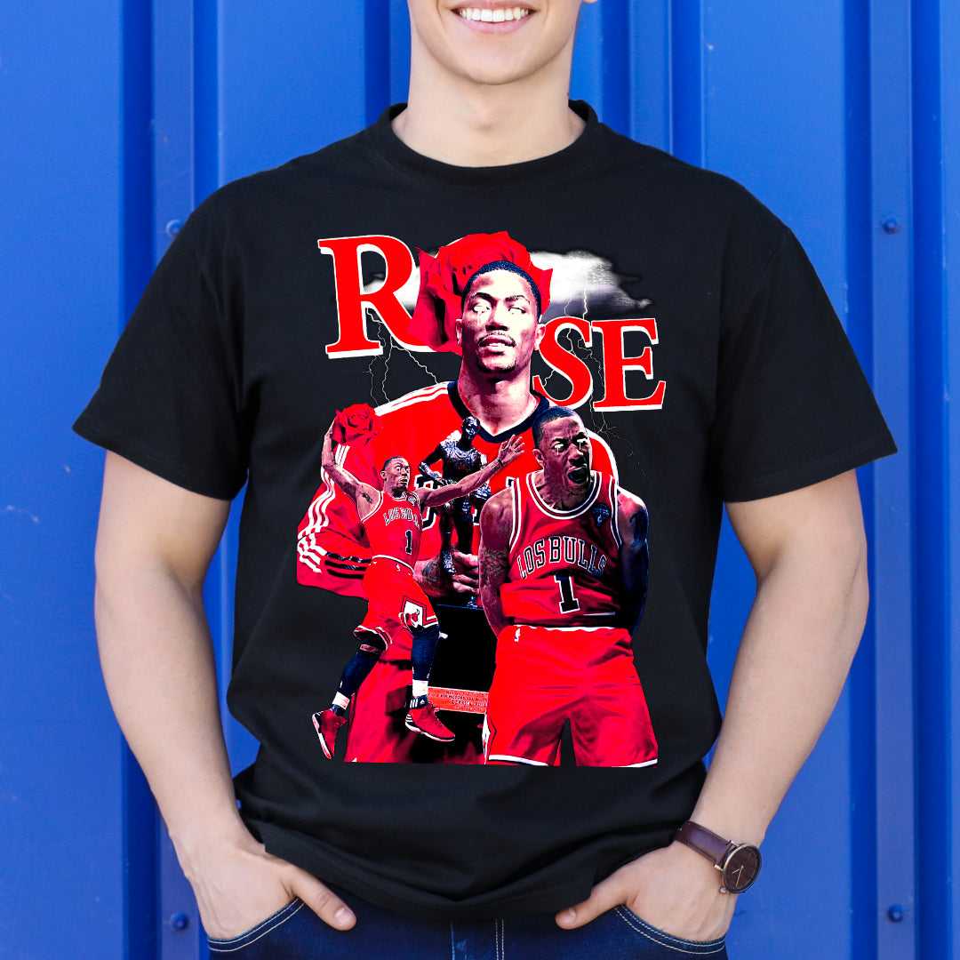 Derrick Rose V3 NBA T-Shirt Sport Athlete Family Tee