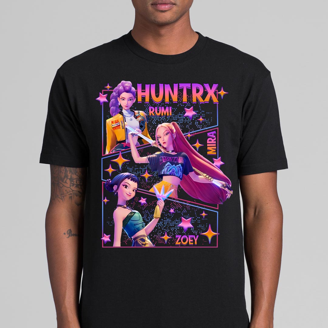K-pop Demon Hunters Huntrix V34 T-shirt Animation Movie Tee