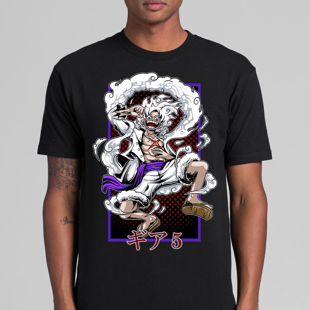 One Piece Luffy Gear 5 Ver4 T-shirt Japanese Anime Tee