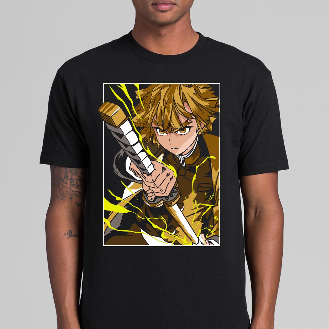 Demon Slayer Zenitsu Agatsuma T-shirt Japanese Anime Tee