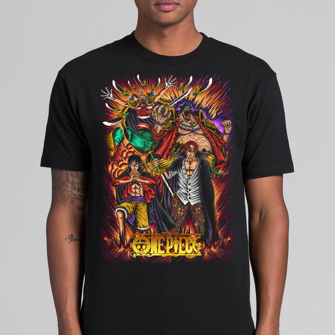 One Piece New 4 Emperors T-Shirt Japanese Anime Tee