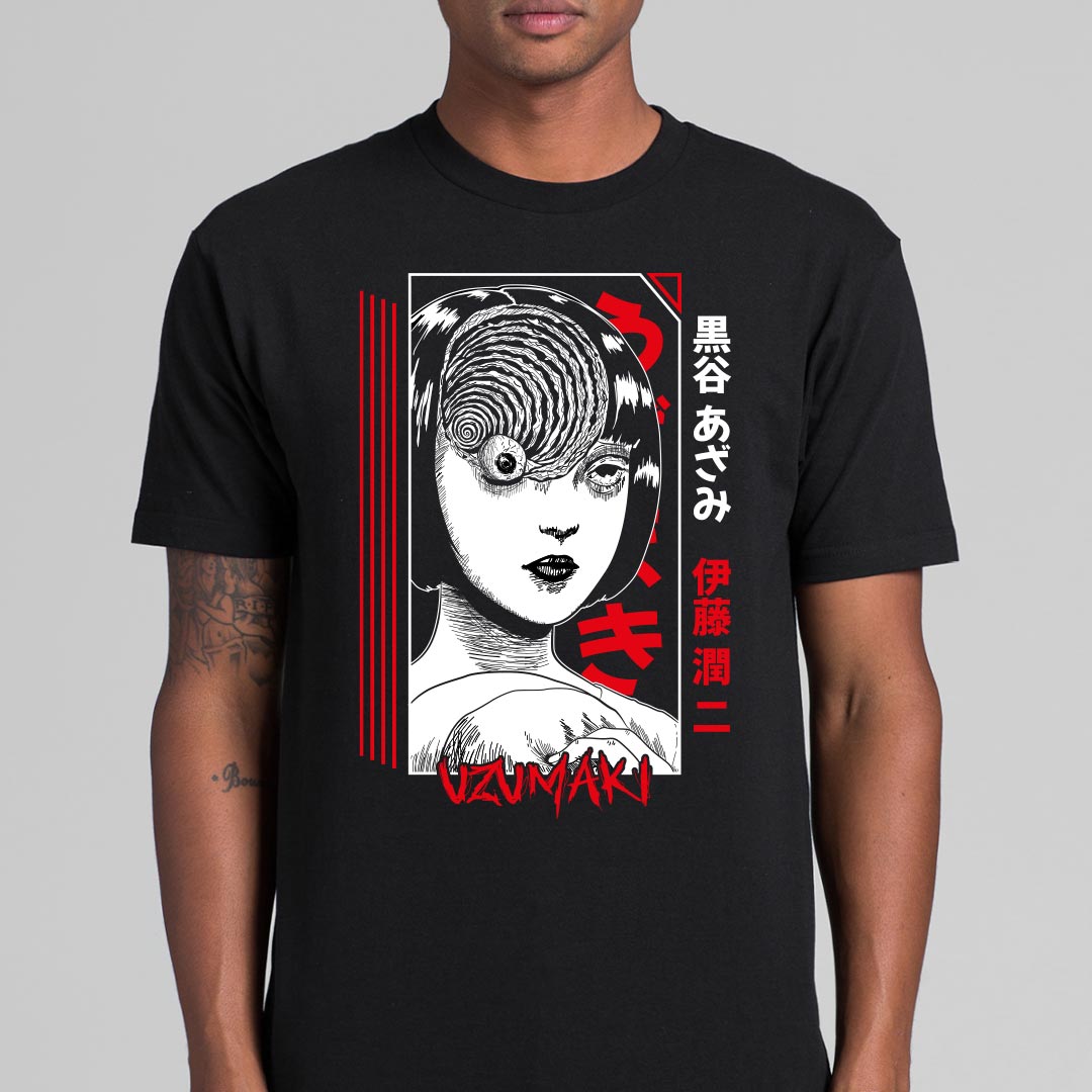 Junji Ito Uzumaki T-Shirt Japanese Anime Tee