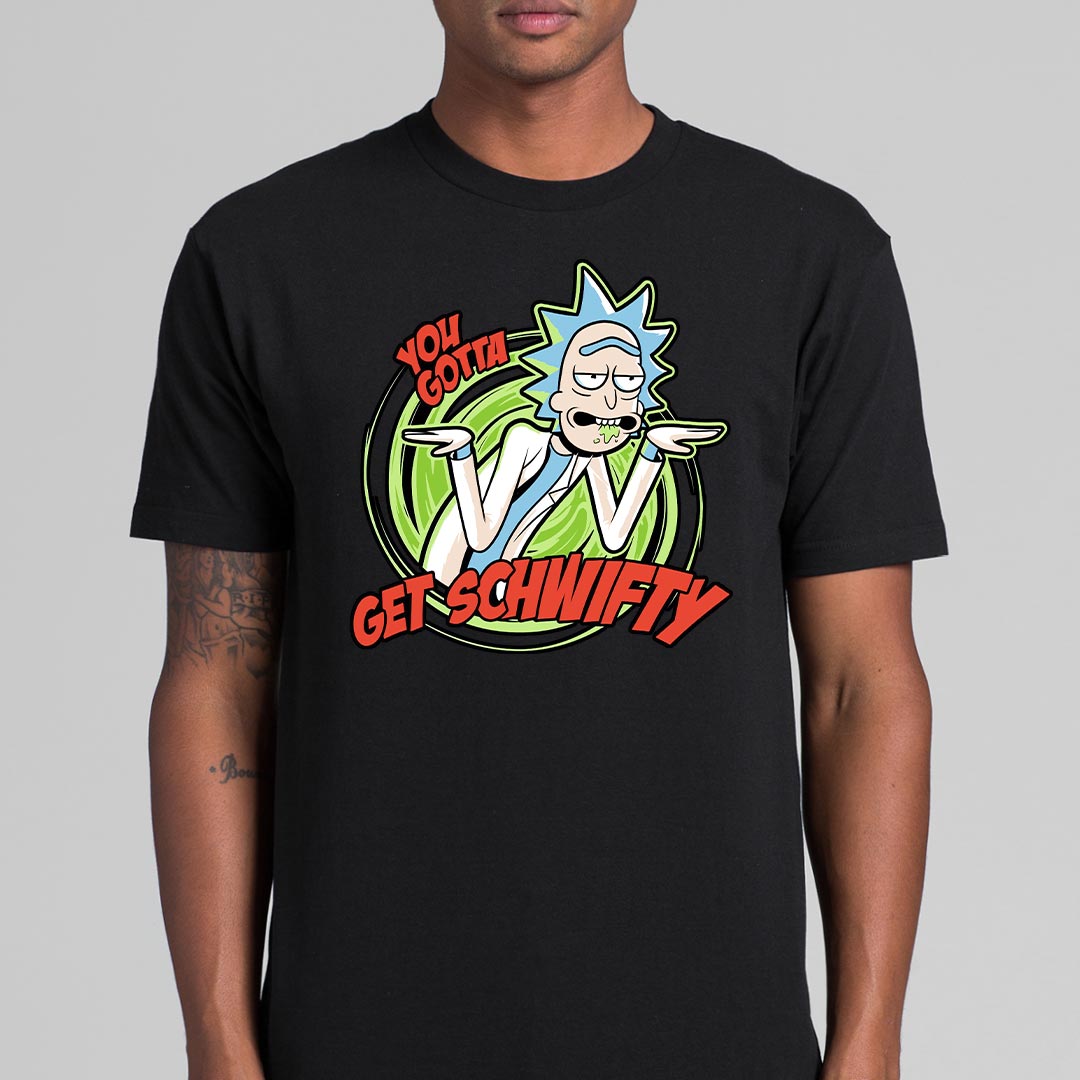 Rick and Morty Get Schwifty T-Shirt Spoof Funny Tee