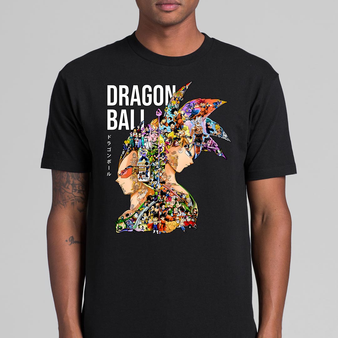 Dragon Ball Goku And Vegeta Black T-Shirt Japanese Anime Tee