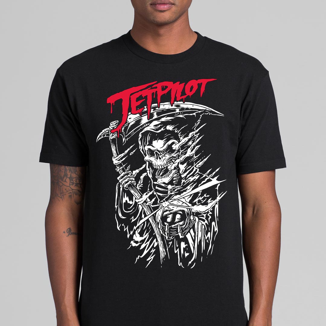Jet Pilot Skull T-Shirt Funny Spoof Tee