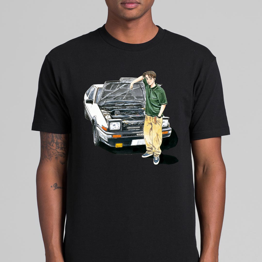 Initial D Takumi Takumi Fujiwara AE-86 T-Shirt Japanese Anime Tee