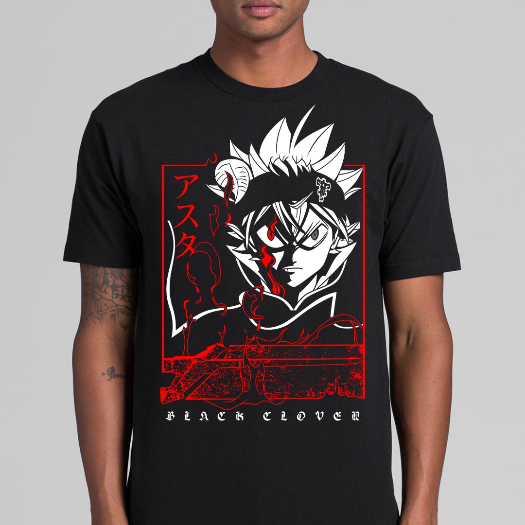 Black Crover Asta V4 T-Shirt Japanese Anime Tee