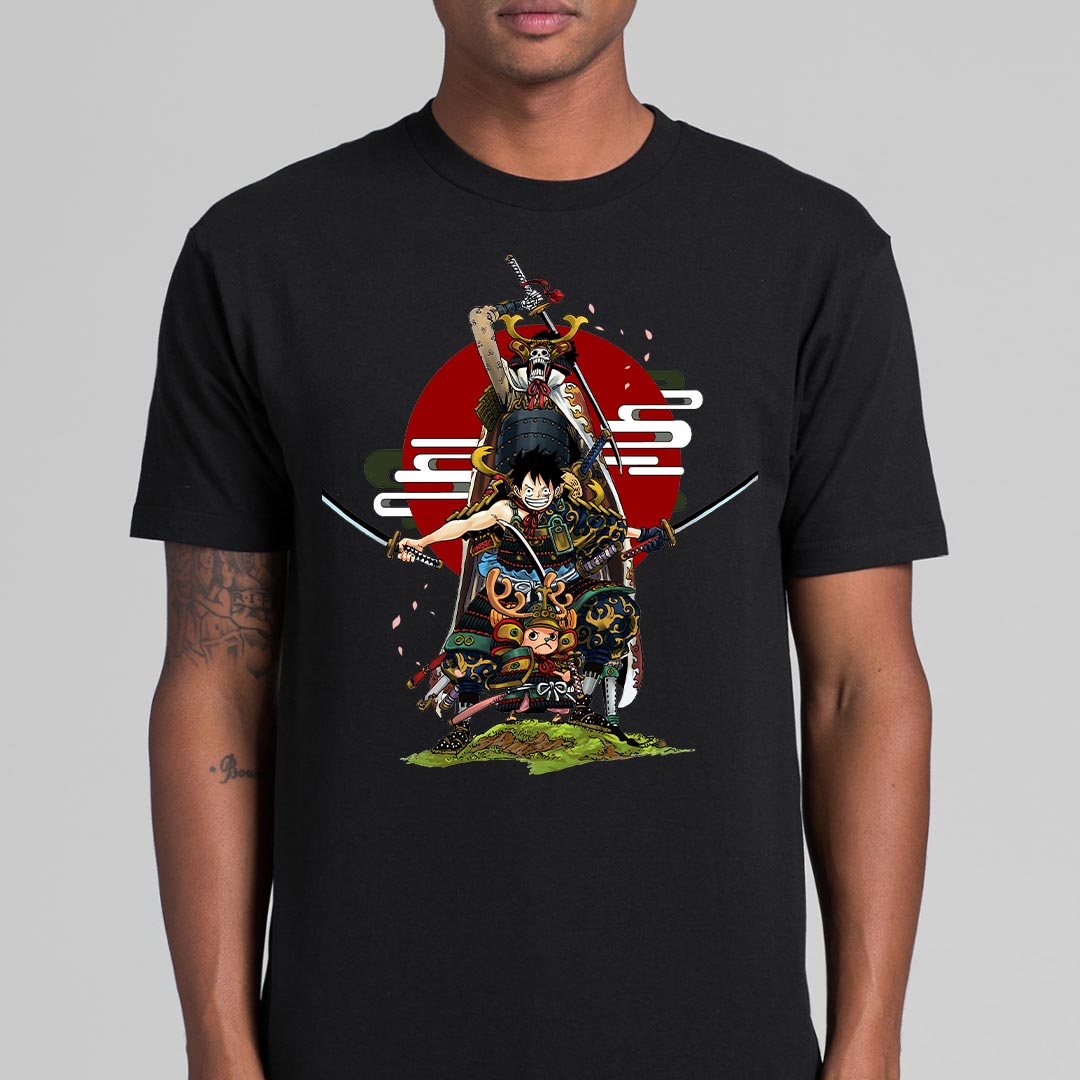 One Piece Luffy Chopper Brook T-Shirt Japanese Anime Tee