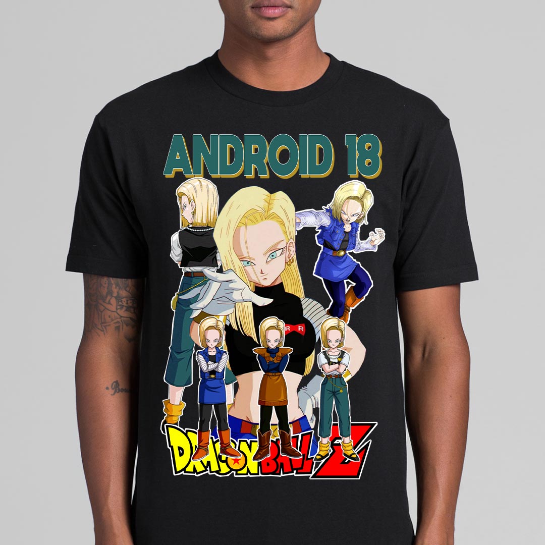 Dragon Ball Z Android 18 T-Shirt Japanese Anime Tee