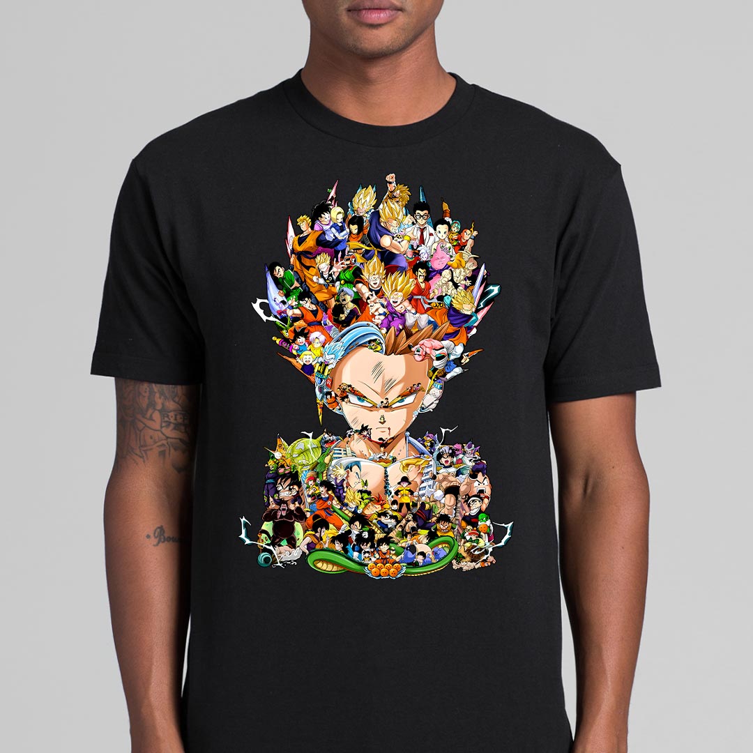 Dragon Ball Gohan Black T-Shirt Japanese Anime Tee
