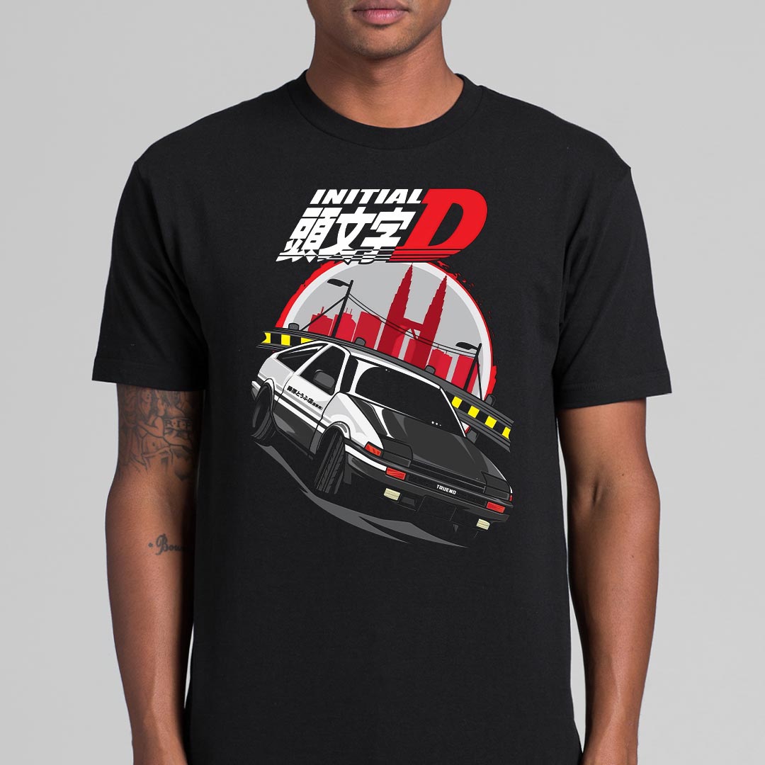 Initial D Toyota AE-86 T-Shirt Japanese Anime Tee