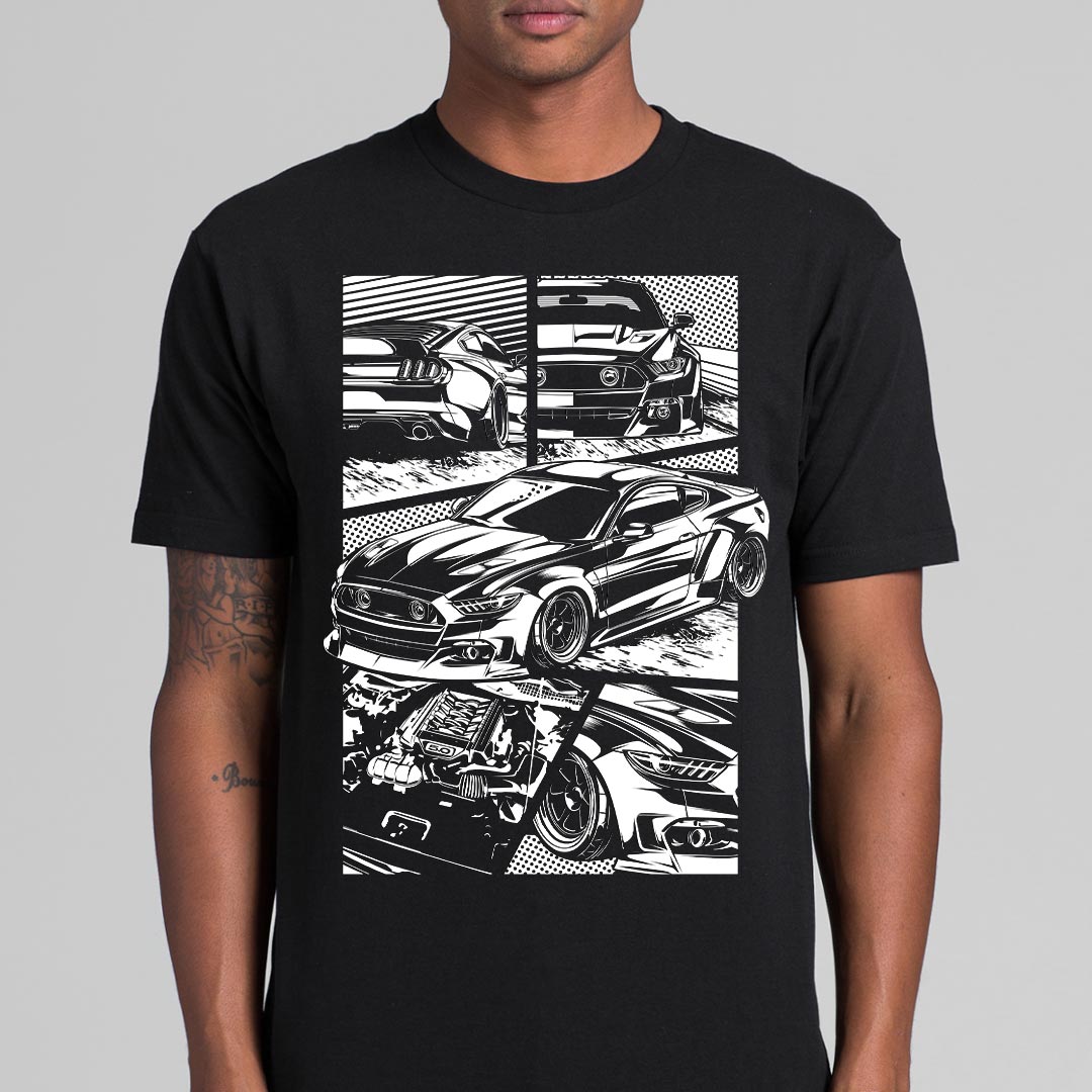 Ford Mustang Family V2 T-Shirt Speed Garage Tee