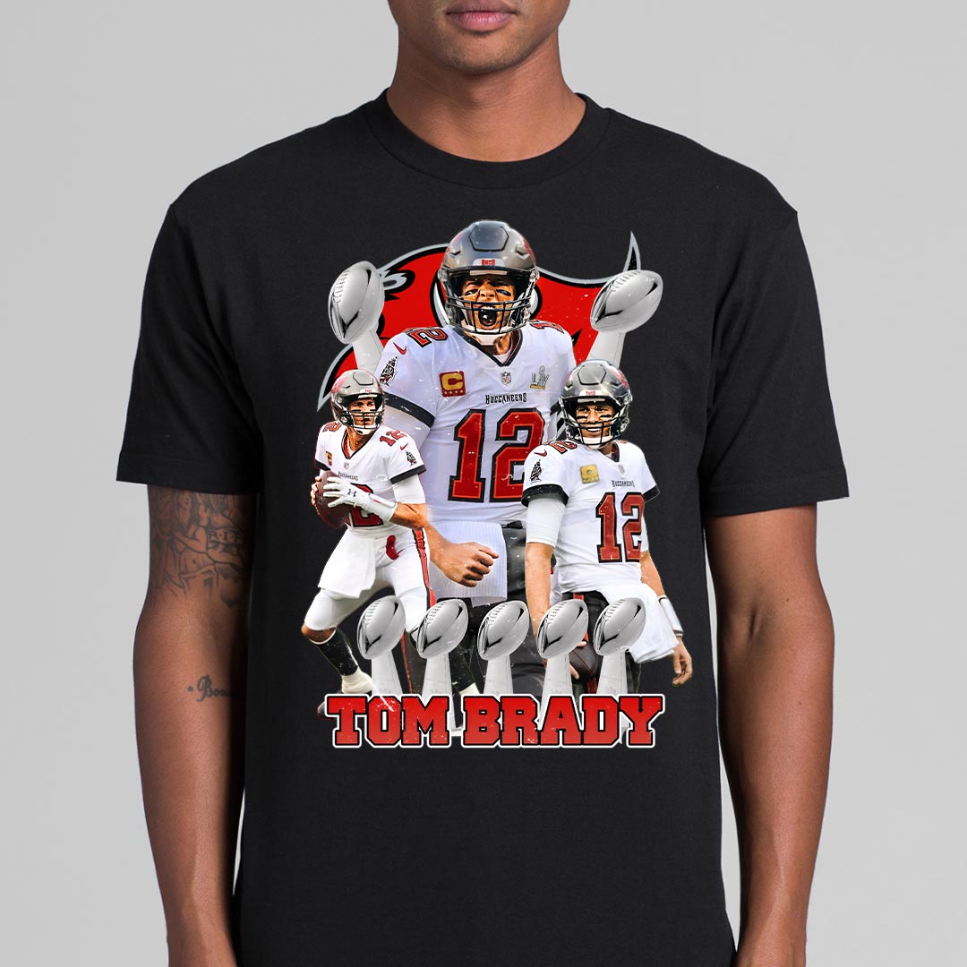 Tom Brady NFL T-Shirt Sport Athlete Family Tee