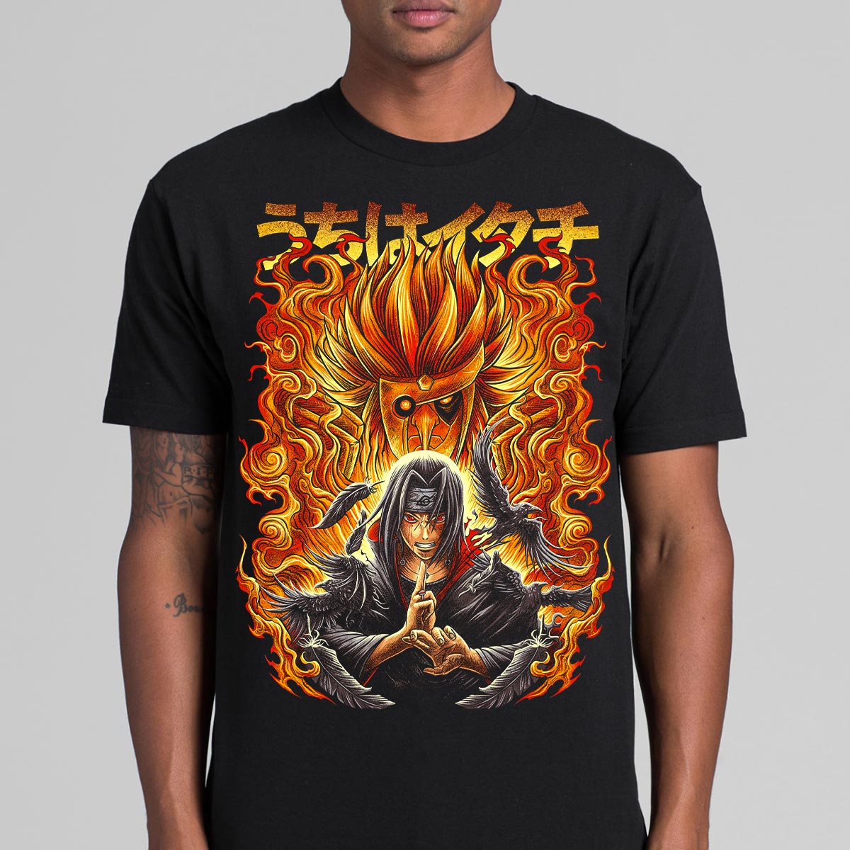 Naruto Itachi Uchiha Ver2 T-Shirt Cotton Block Tee Japanese Anime