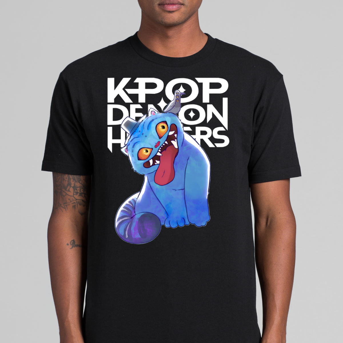 K-pop Demon Hunters Derpy Tiger and Sussie Magpie V6 T-shirt Animation Movie Tee