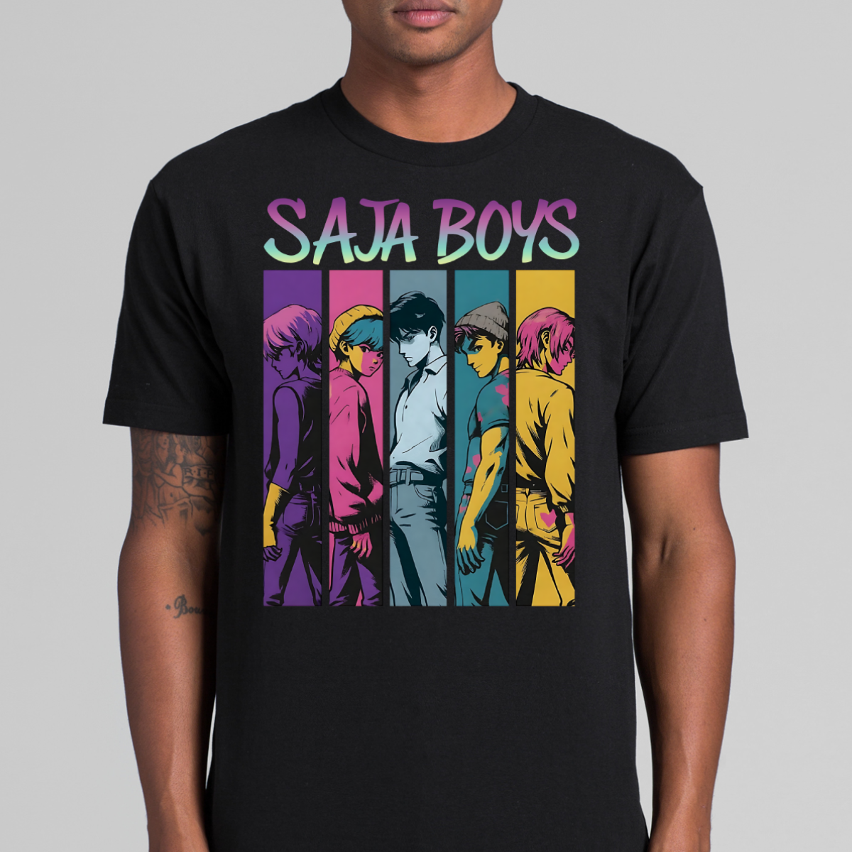 Saja Boys K-pop Demon Hunters V3 T-shirt Animation Movie Tee