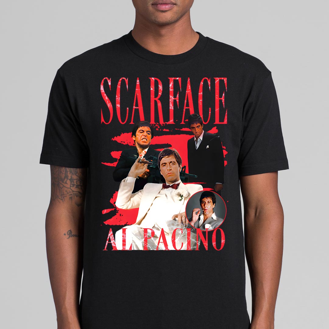 Scarface movies 6 T-Shirt Cotton Block Tee